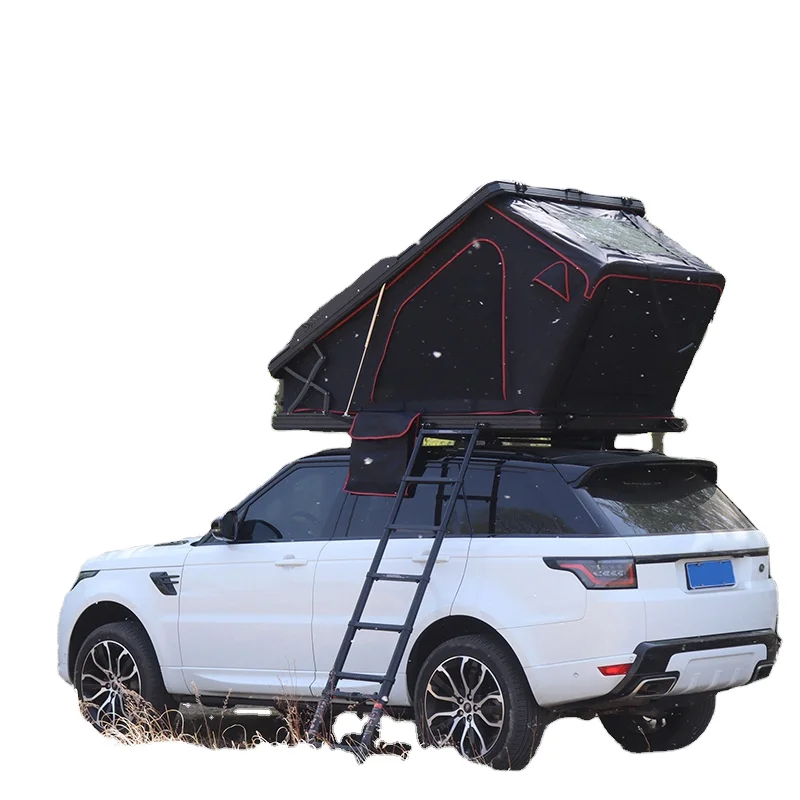 Hard Shell Roof Top Tent Ultra Thin Triangle Polyester 2-3 Person Quick Flip Pop Waterproof 420D Ripstop Four-Season Offroad SUV
