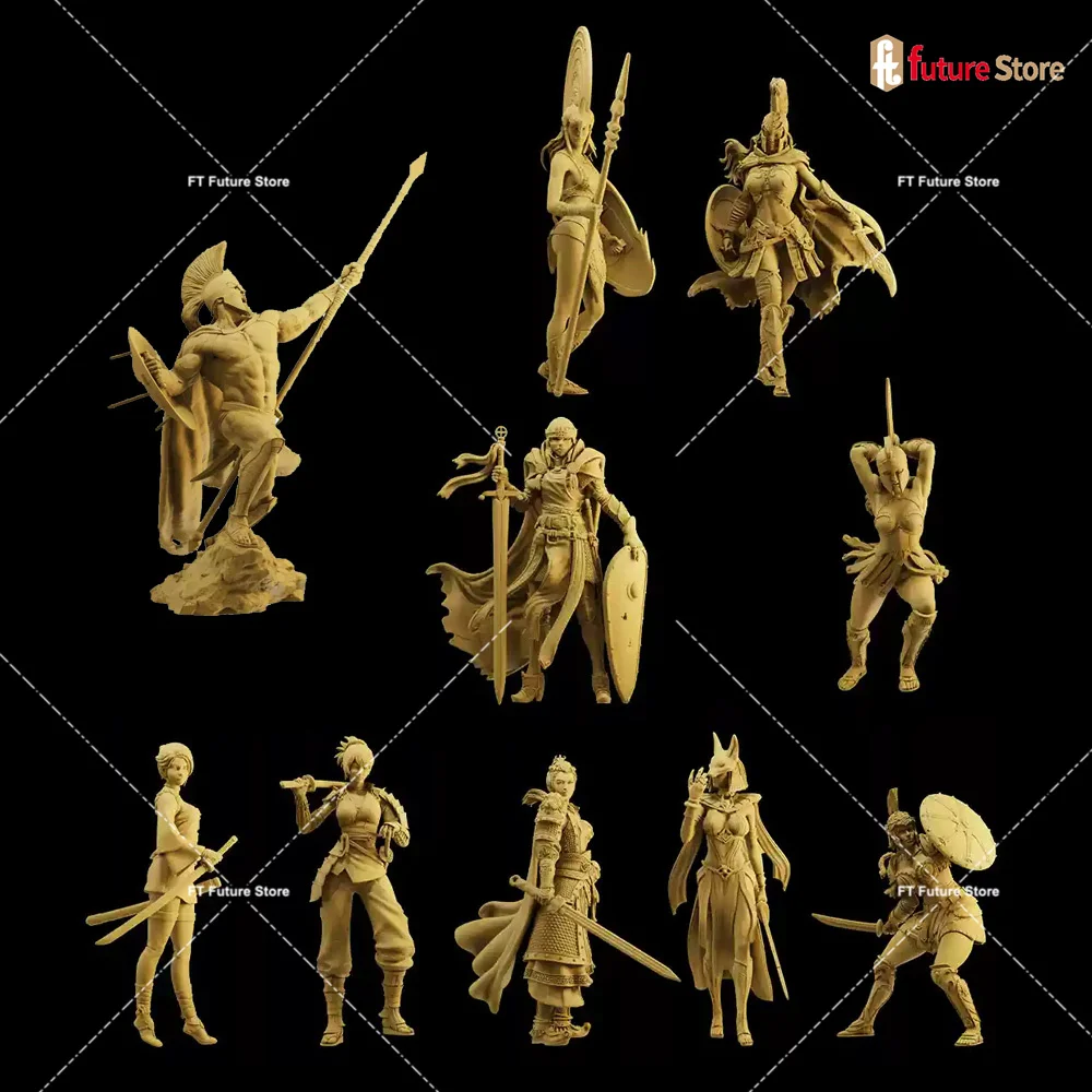 In stock 1/64 1/43 1/35 Ancient Greek Soldiers King Figure Diorama Creative Mini Figurine Doll Scene Props Model Crafts Decor