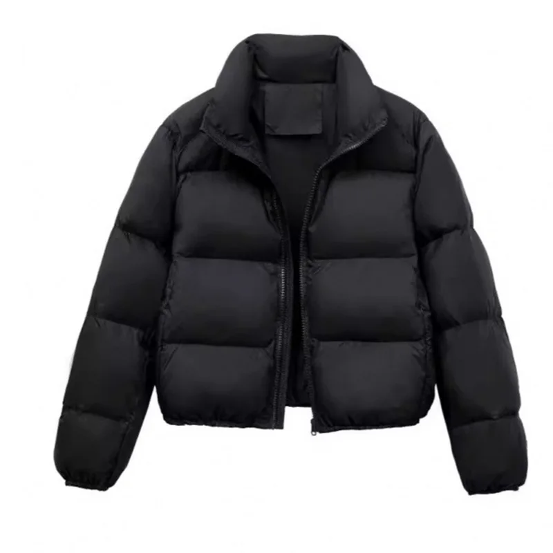 Y2K Retro Women's Winter Parkas 2026 New Thickend Warm Short Down Cotton Jacket Streetwear Stand Collar Puffer Bread Parka Coat
