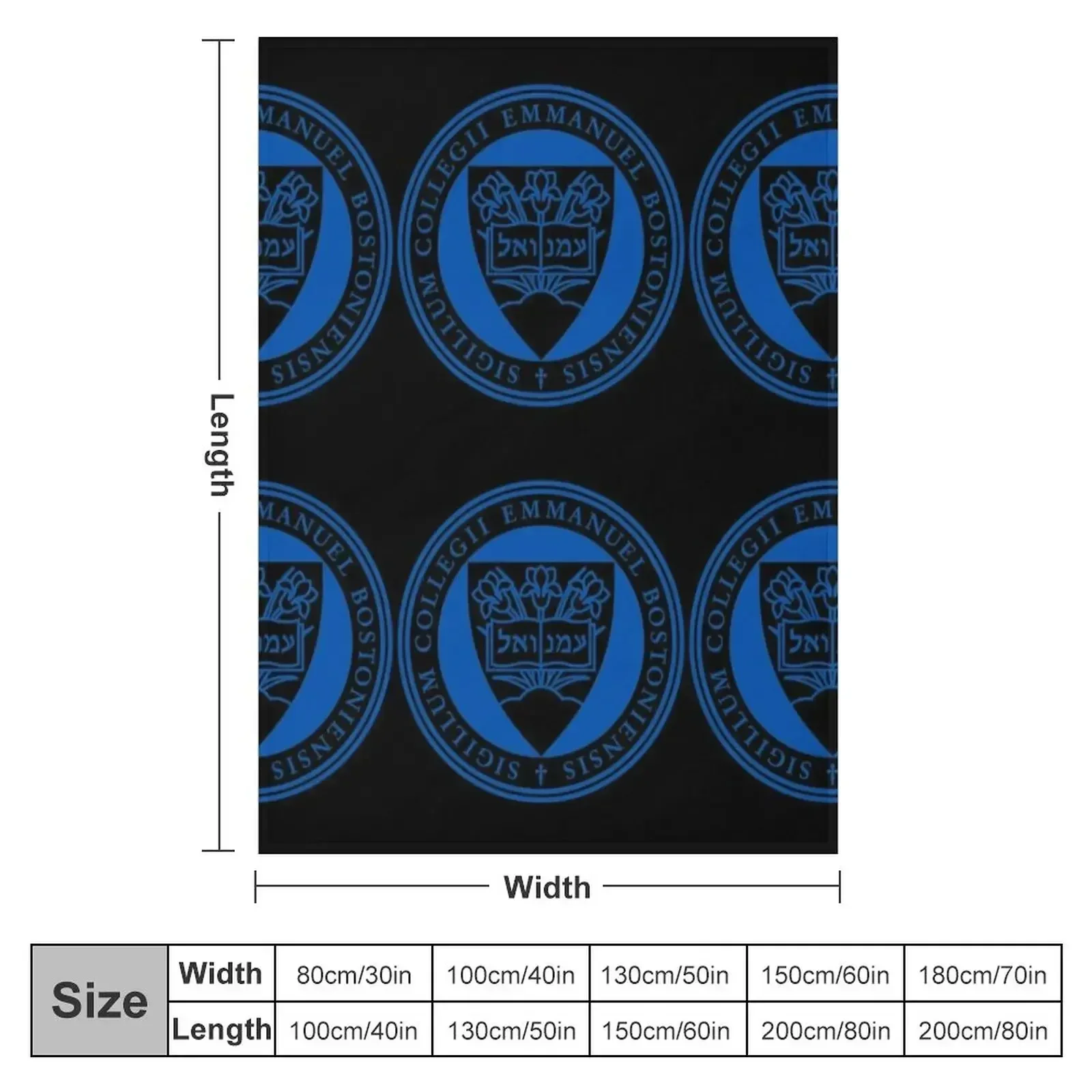 Emmanuel College classic logos Throw Blanket for sofa Custom For Sofa Thin Retros Blankets