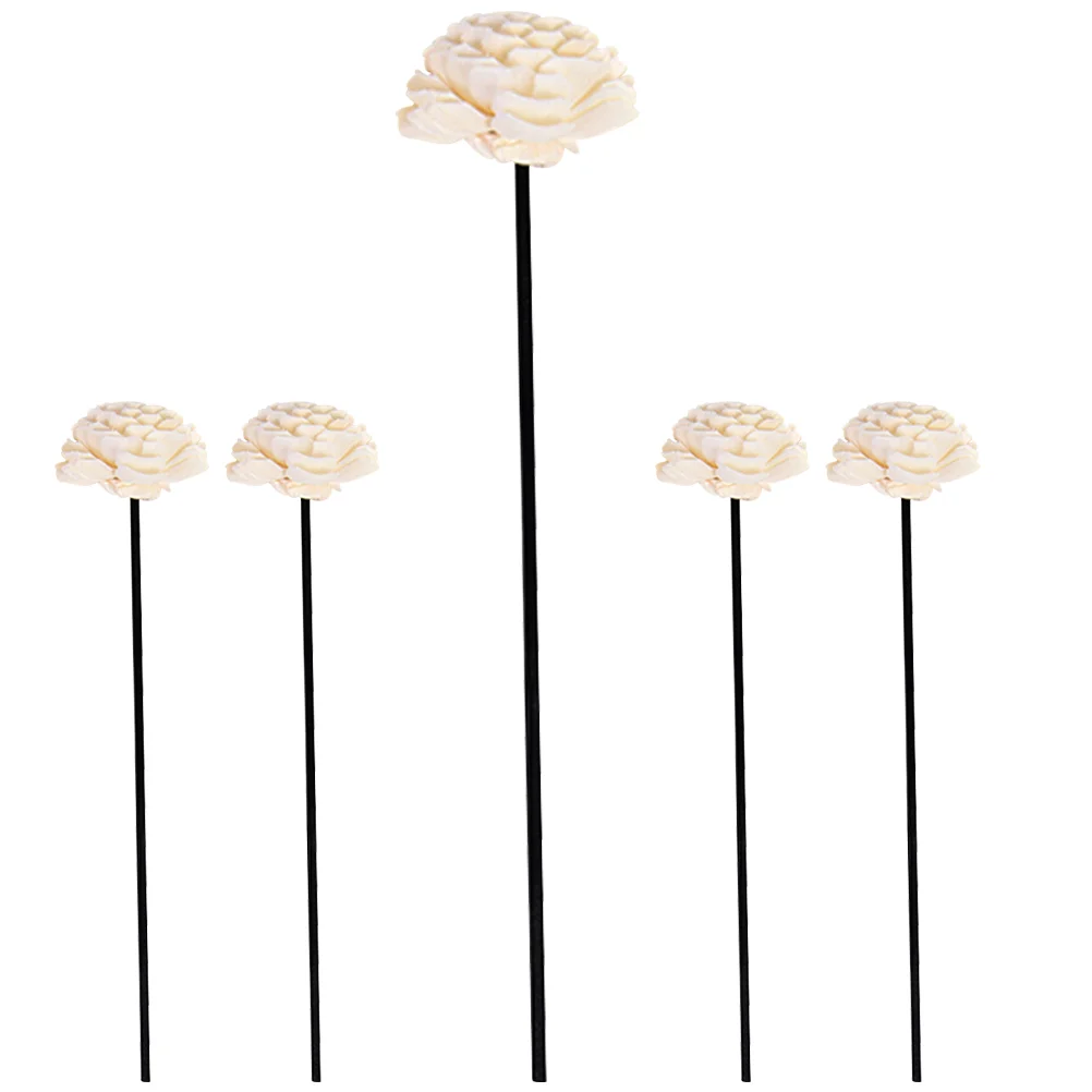 5 Pcs Rattan Dried Flowers Reed Diffuser Home Oil Refill Stick Essential Scent Sticks