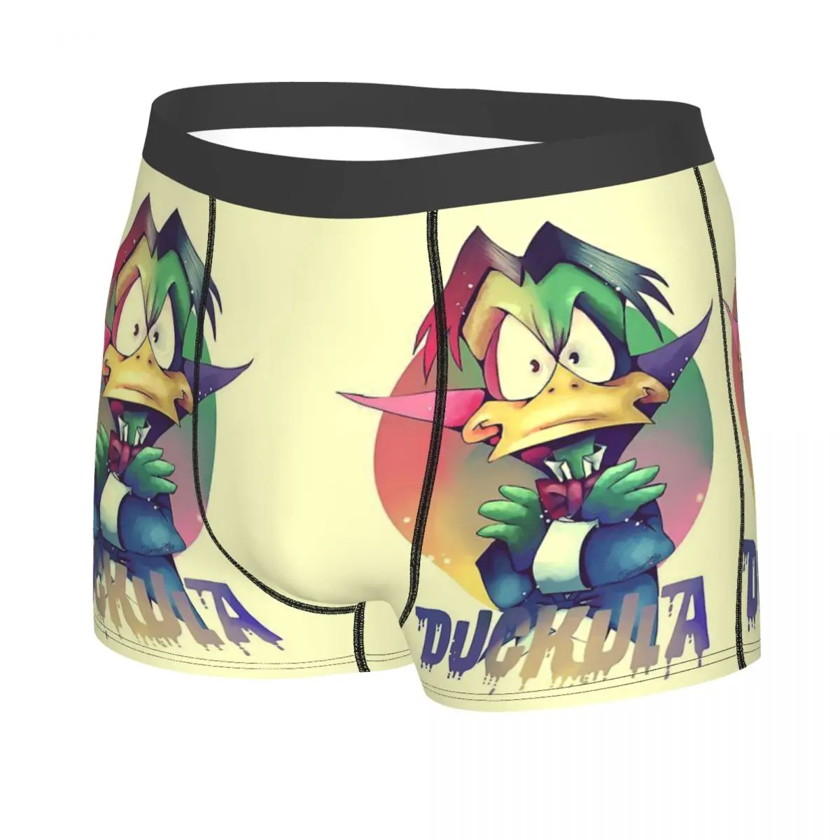 Count Duckula Vampire Lord The Castle Straight Men's Boxer Briefs,Highly Breathable Underwear,High Quality 3D Print Shorts