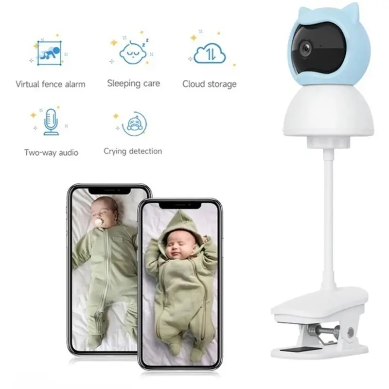 RABIT AS591Set Indoor Wi-Fi Baby Monitoring Camera And Home Security Device Featuring Two-Way Audio, Motion Detection EU Plug