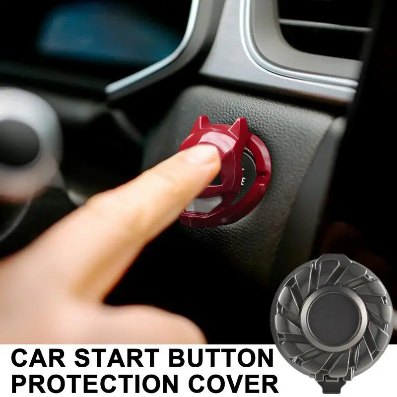 Ignition Button Cover Alloy Start Engine Cover Car Button Covers Protective Luxurious Engine Start Stop Button Cover Car