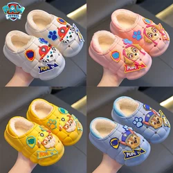 PAW Patrols Winter Children's Cotton Slippers Babi Cute Cartoon Indoor Plush Slippers Home Warm Baby Cotton Warm Shoes Kids Gift