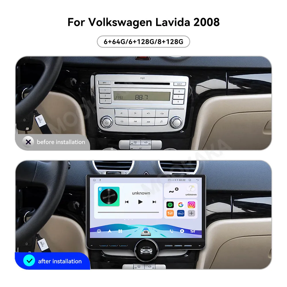 Car Accessories Radio For Volkswagen Lavida 2008 Android Auto GPS Navigation Multimedia Stereo Receiver Head Unit Offline Maps