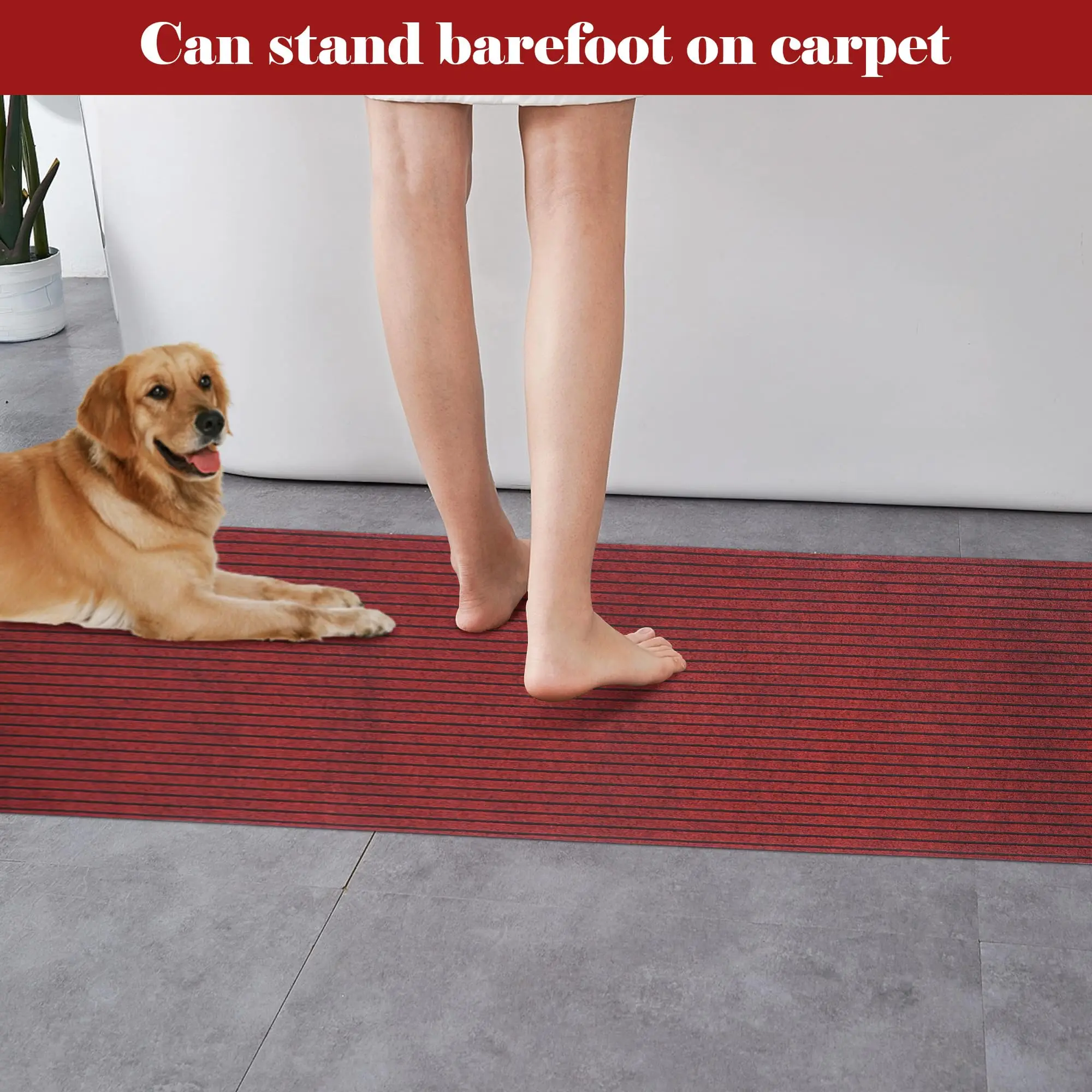 Striped Floor Carpet, Entrance Hallway Floor Mat Carpet, Household Absorbent Anti Slip Kitchen Carpet