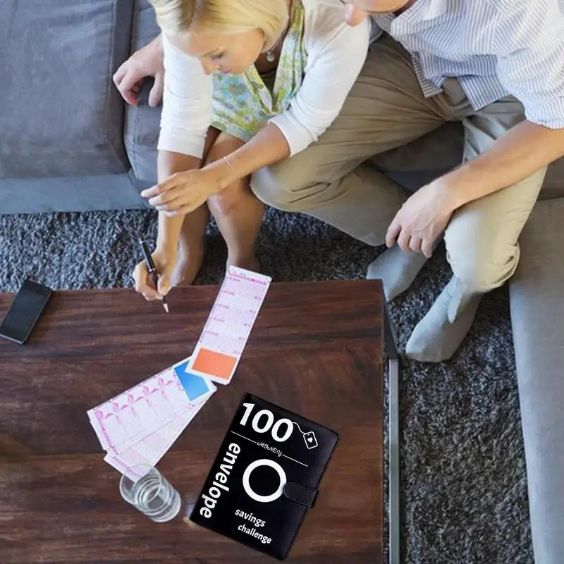 مغلف يدوي لتوفير المال ، وتوفير المال ، الموثق الميزانية ، طريقة سهلة وممتعة ، 100 المغلف