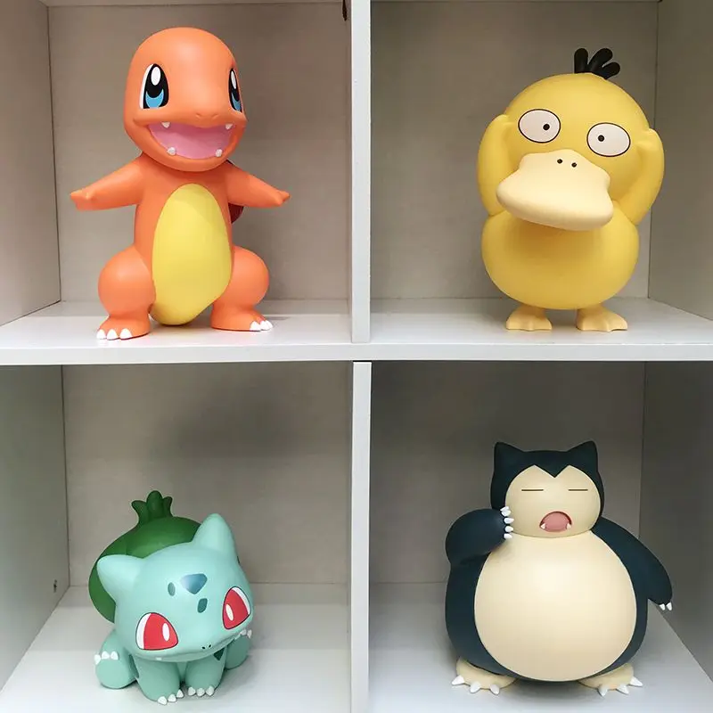 Hot New Pokemon Anime Doll Model Large Figure Charmander Eevee Porkby Squirtle Ornament Figurine Younth Toys Collects Gifts