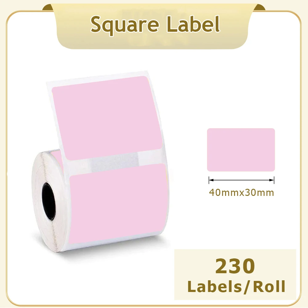 3Rolls 40x30mm Compatible Phomemo M110 M220 M200 Self-Adhesive Round Thermal Paper,  E210 P50 Detong P1 Label Printer Sticker
