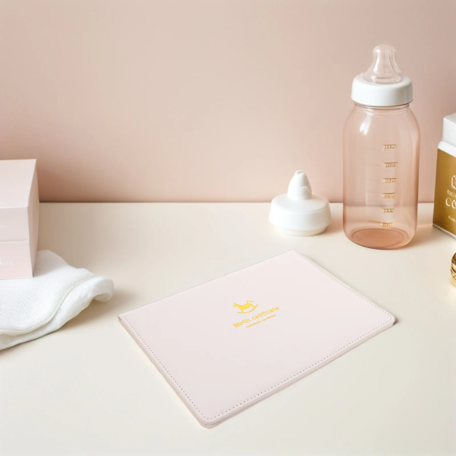 

Держатель для свидетельства о рождении, водонепроницаемая защита для документов из искусственной кожи, белая карусель, дизайн, органайзер для детских сувениров, хранение дорожных документов