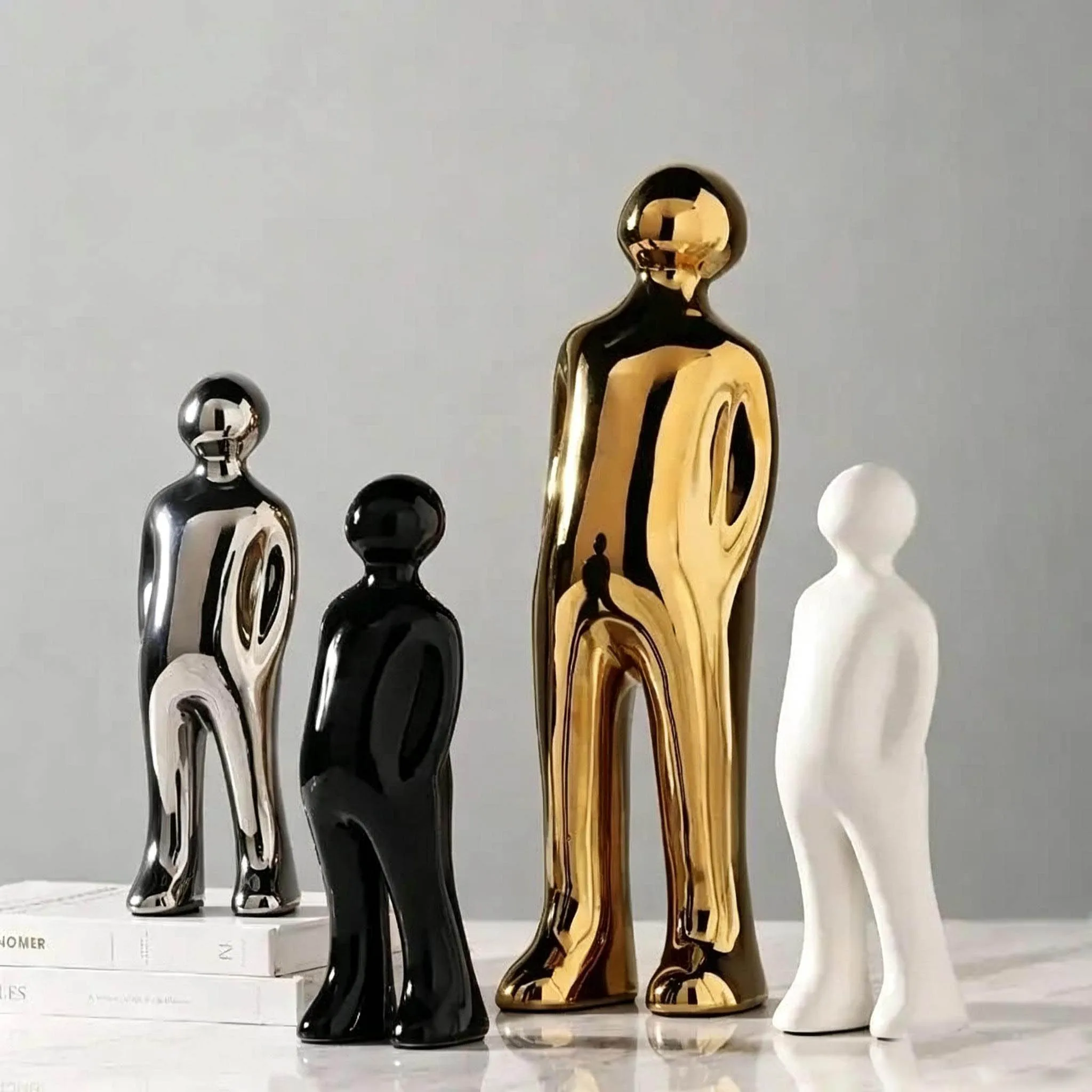 Modern Simple Abstract Living Room Statues Model Room Office Ornaments Home Decoration Trinkets Paris Sculptures Home Decor H