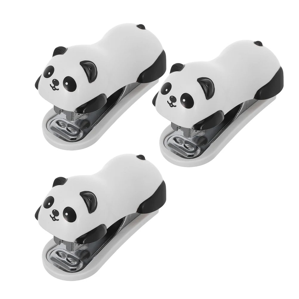 

3pcs Stapler Desk Accessories Plastic Metal Mini Office Supplies Cute Portable Manual Stationery Gifts