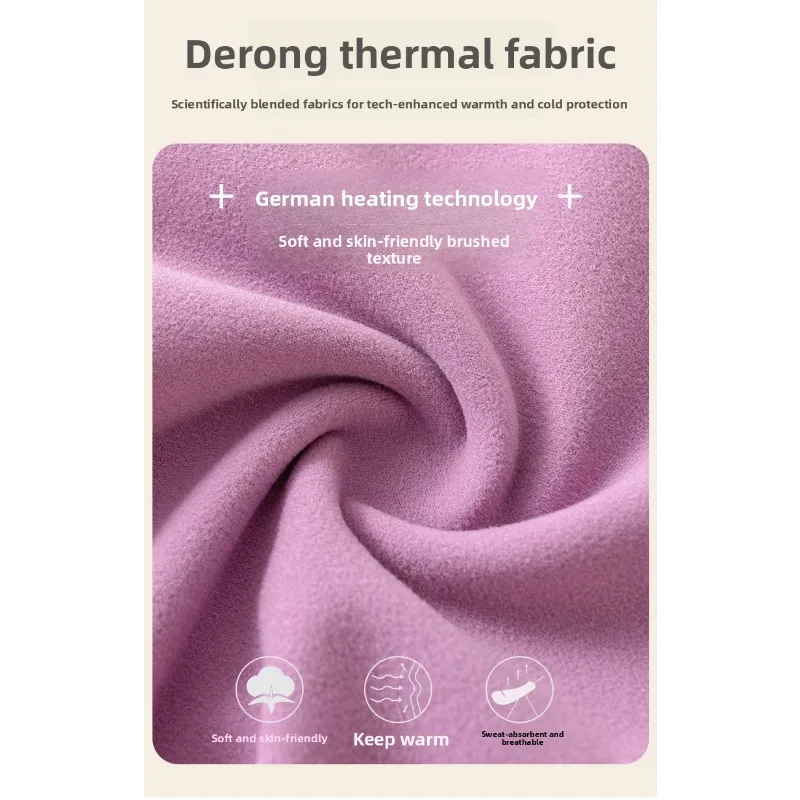 Ropa interior térmica de invierno para adultos y ancianos, pantalones con entrepierna abierta, forro polar sin costuras, calefacción cálida, comodidad para el cuidado del hogar