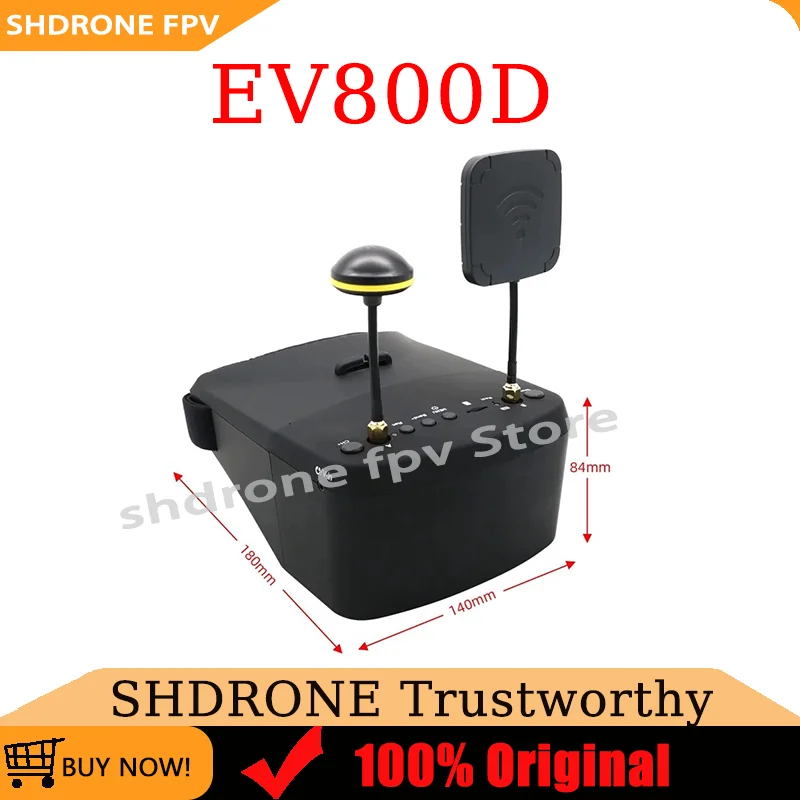 

EV800D 5.8G 40CH 5.0 Inch 800*480 Video Headset HD DVR Diversity FPV Goggles Helmet with Battery for RC Drone Model