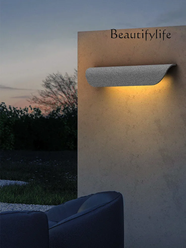 Cement wall lamp outdoor waterproof garden balcony wall washer villa courtyard wall outside the gate fashion