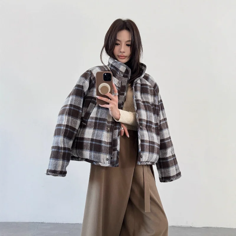 

Women's Short Down Jacket 2025 Winter New Arrival Korean Style Stand Collar Fashionable Casual Versatile Warm Coat