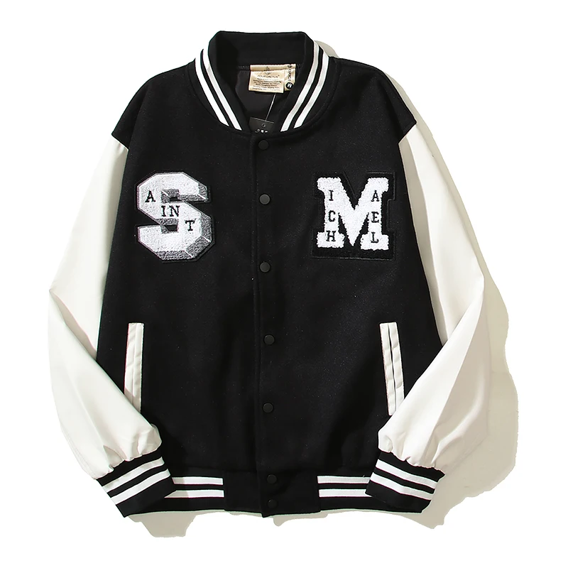 

Fashionable Trends SAINT Jacket Casual Three-dimensional Embroidery CPFM Saint of God Baseball Uniform Outerwear Streetwear
