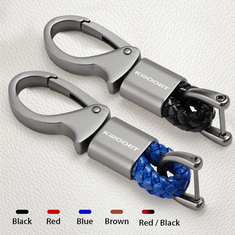 Zinc Alloy Keychain Leather Rope Keyring Suitable for BMW K1200 K 1200 GT K1200GT 1200GT 2010-2026  Motorcycle Accessories