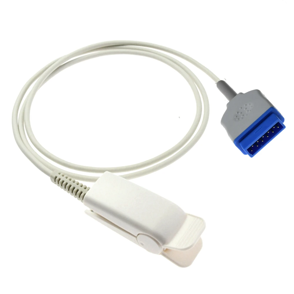 

Детский зажим для пальца, зажим для ушей, силиконовый длинный кабель, датчик кислорода Spo2, многоразовый датчик Spo2 для модуля G * E11PIN, монитор пациента