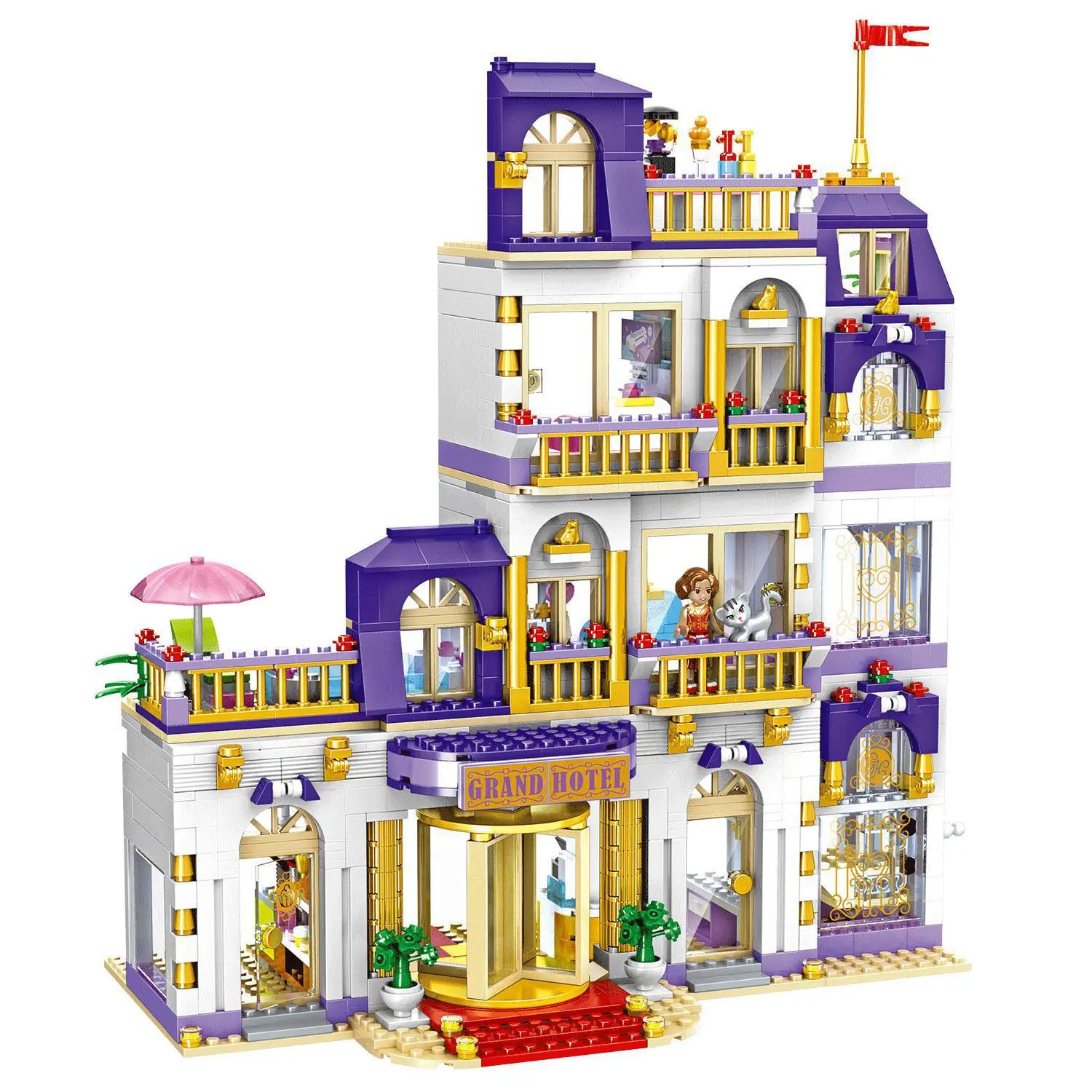 01045 1676Pcs Girls Series The Heartlake Grand Hotel Set 41101 Children Eucational Building Block Brick Toy Model Gift