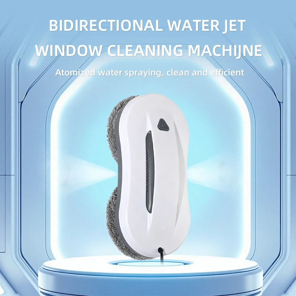 Intelligent Window Vacuum Cleaning Robot Electric Auto Twin Water Spray Glass Cleaner Robotic with Remote Control UPS Anti-drop