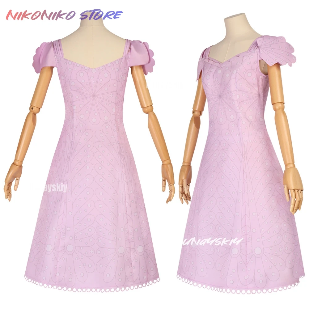 Movie Glinda Costume Pink Dress Hat Adult Clothing Roleplay Halloween Carnival Party Fantasia Suit Women's 코스프레 Fantasy