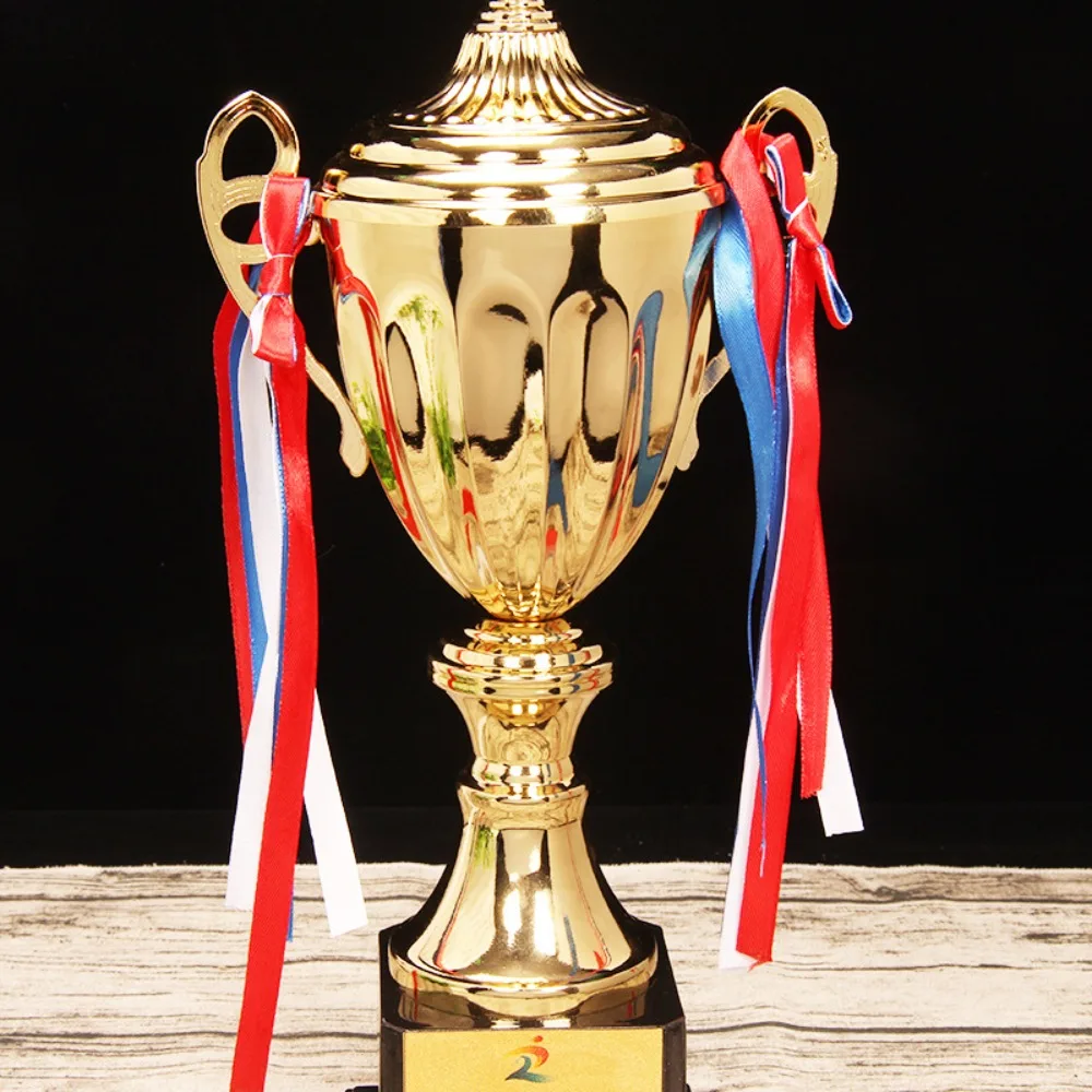 Sports Games Gold Trophy Awards Metal Model Champion Small Prize Cup Competition Soccer with Lid Winner Award Trophy Toy