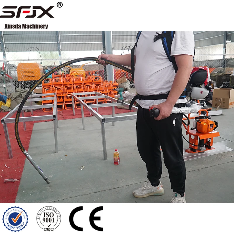 petrol type backpack shoulder concrete vibrating machine