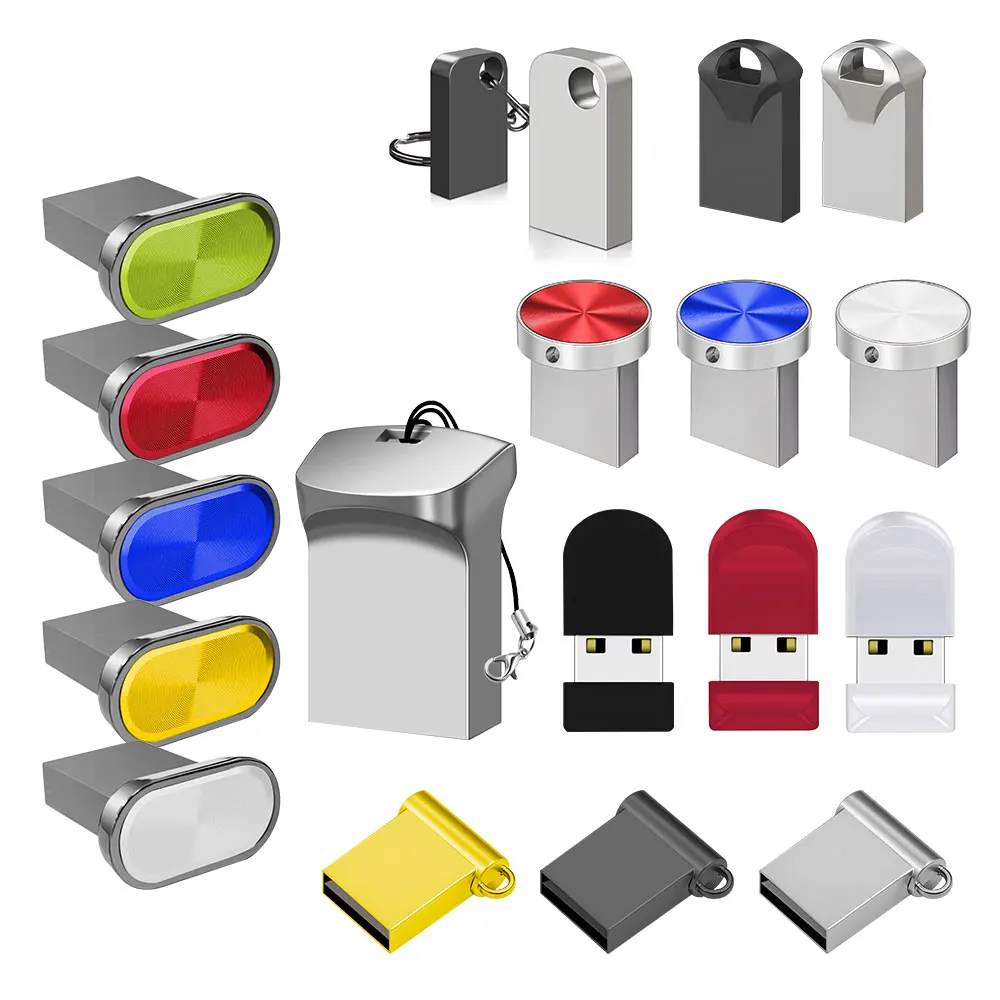 

Mini Pen Drive 128GB High Speed Memory Stick Pen drive 64GB USB 2.0 Black Oval Flash Drive Convenient Business Gifts Key Chain