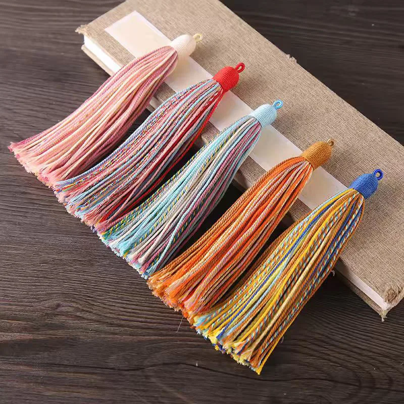 2/5Pcs Hand Twisted Cotton Thread Tassel 12cm Handmade Cotton Cord Decorative Tassels Handicrafts Keychain Ornament