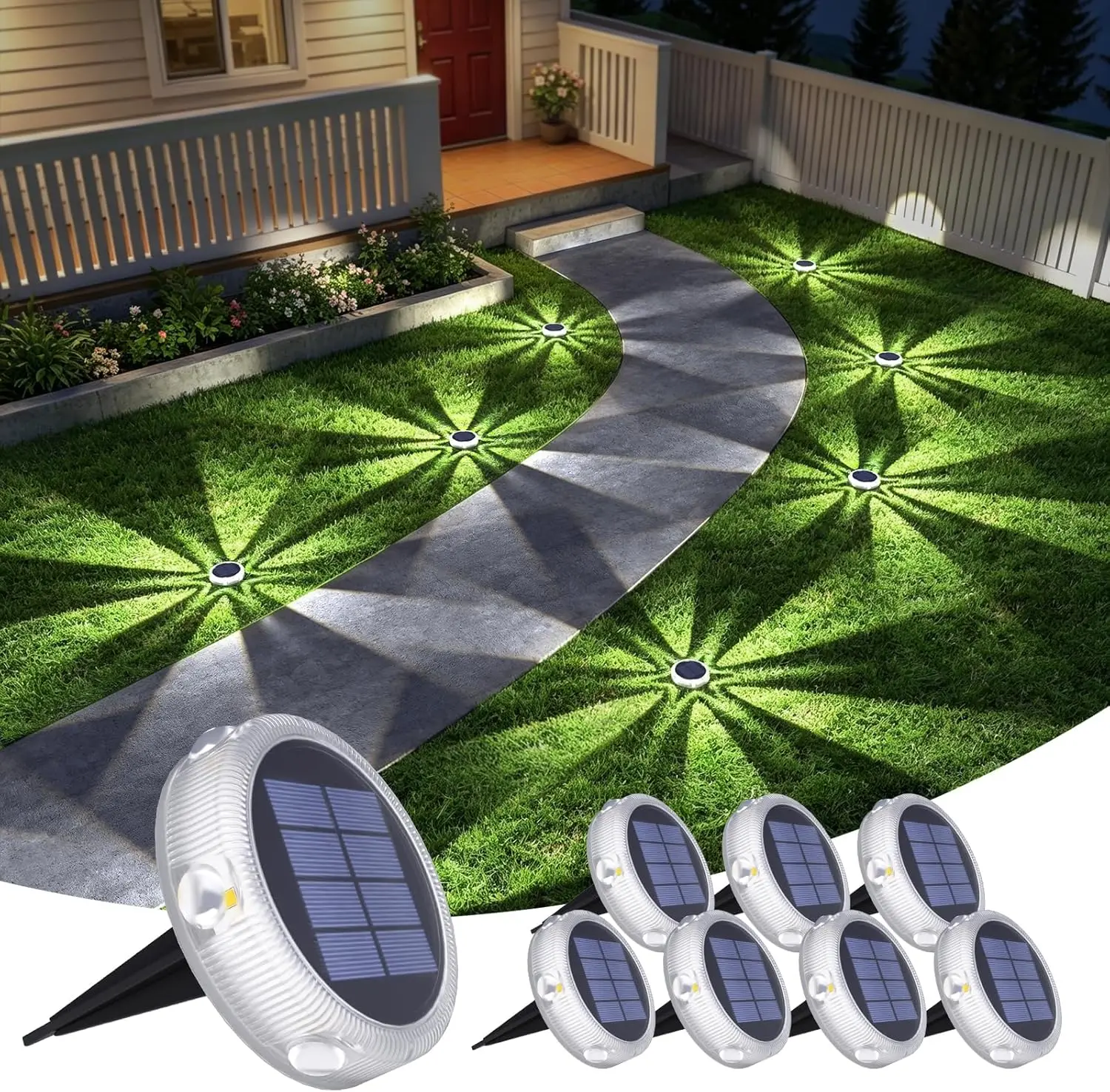 Rock Lights Aluminum 4in Path Light 2 Brightness Modes Fall Brown