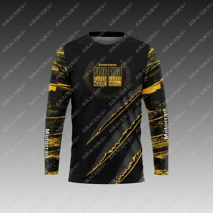 Motorrad For BMW Black Long sleeve T-Shirt Touring Motorcycle Racing ADVENTURE Quick Dry Breathable Anti-UV Jerseys