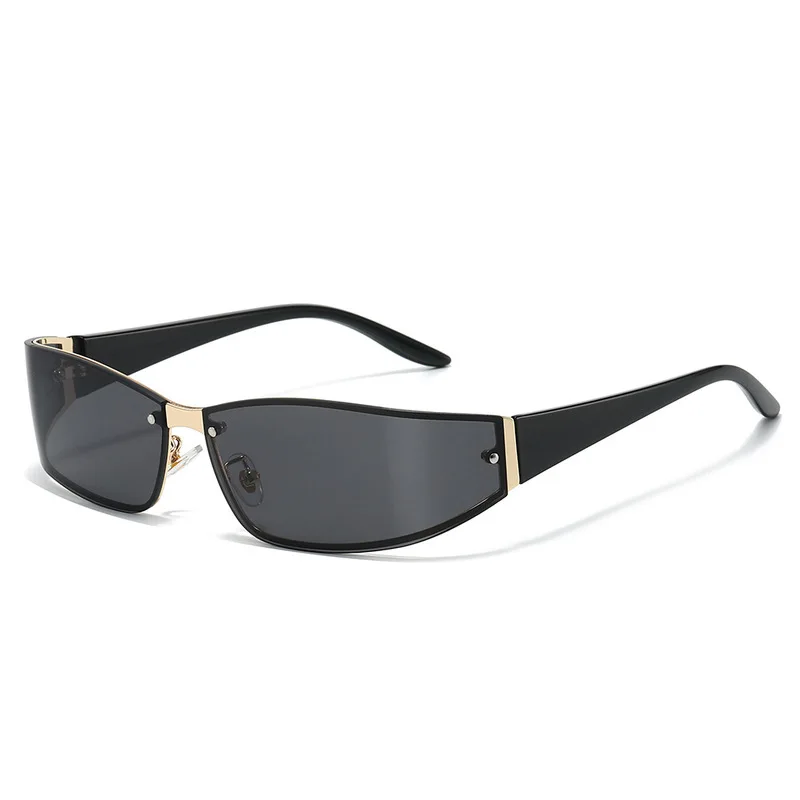 Koreanische Mode Y2K Trendige Damen-Sonnenbrille, randloses Design, Hip-Hop, Fotografie, Reise-Sonnenbrille, Ins-Dekorations-Brille