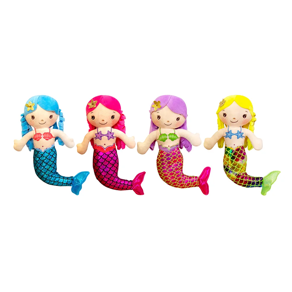 Funny Mermaid Soft Toys Bed Pillow Lightweight Parts Pretend Playing Dolls Children Accessories for Birthday Gifts