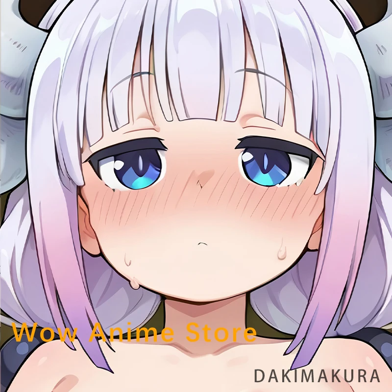 كنا كاموي خادمة التنين فوتا أنيمي كيس وسادة غطاء الوجهين طباعة Dakimakura وسادة للجسم بالحجم الطبيعي #2