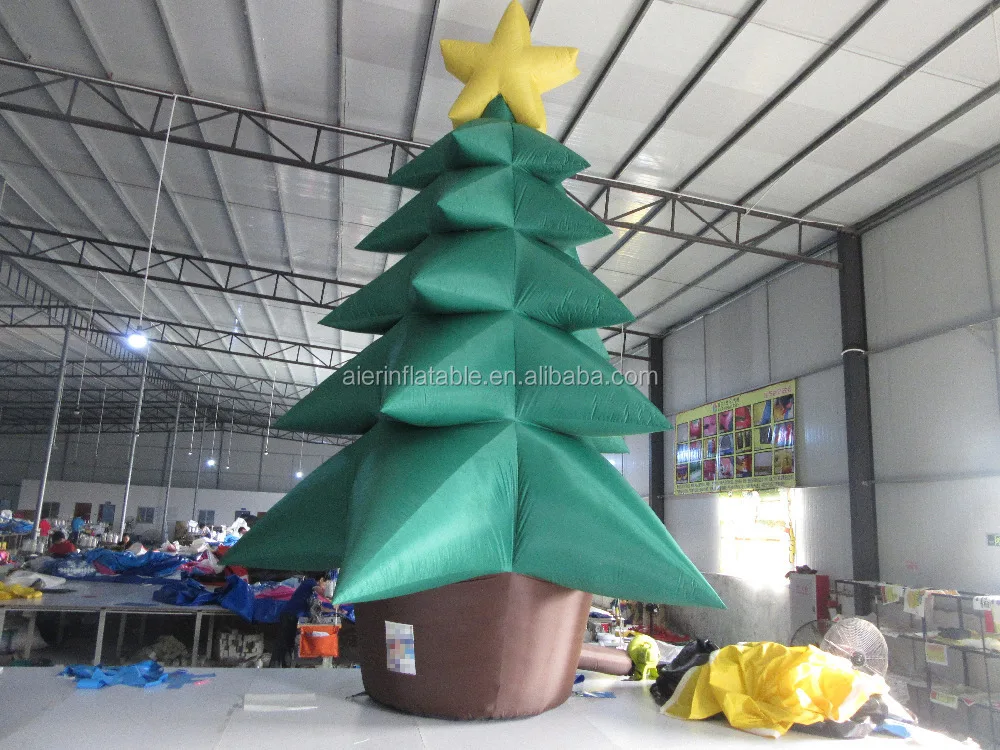 Inflatable Christmas Tree, Outdoor Indoor Decoration for Backyard Party, Shopping Mall, 6FT Tall, LED Lights, Easy Setup