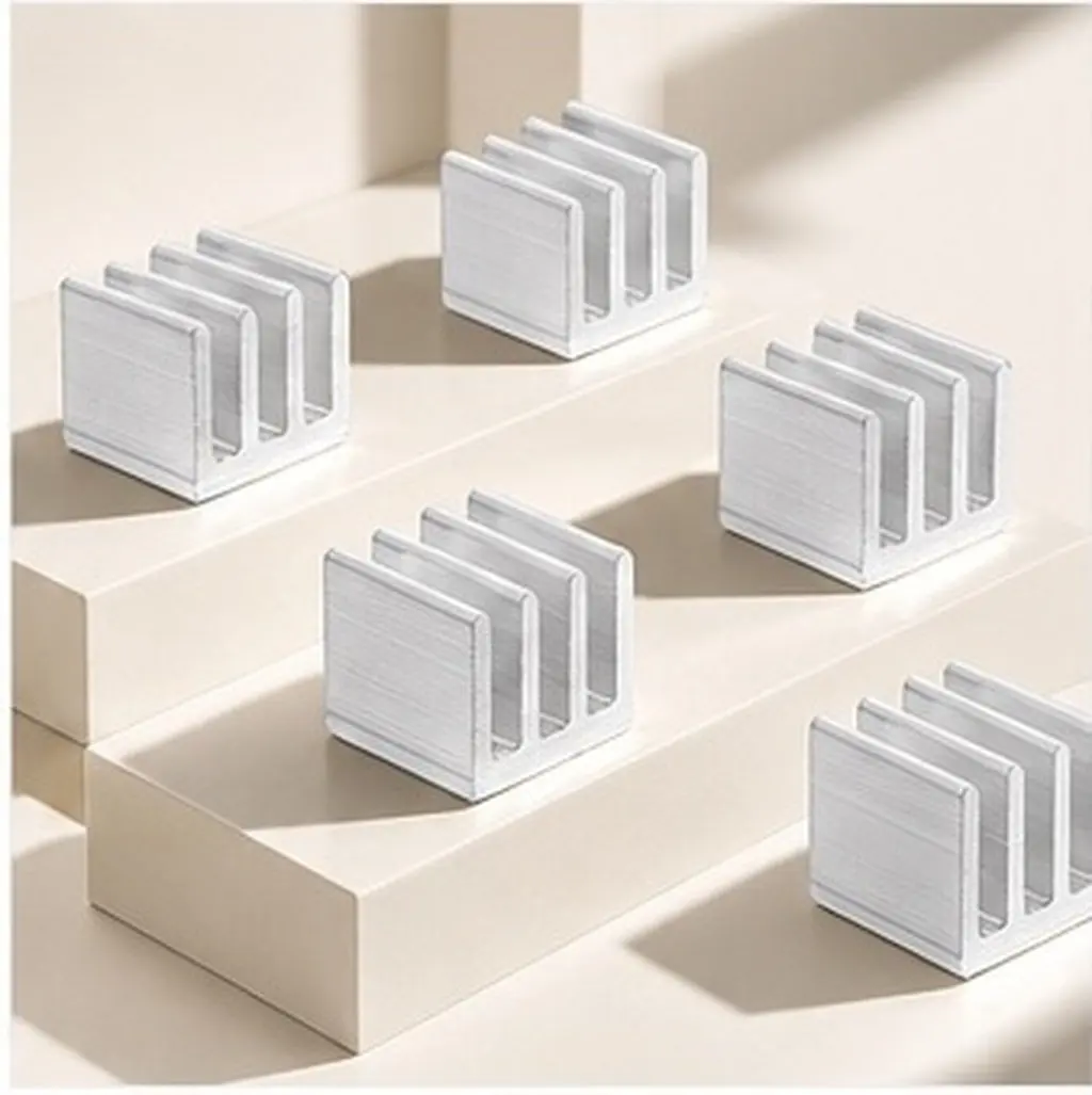 20Pcs Aluminum Heatsink Block Adhesive Cooling Fin Compact Replacement Cooler Fin Heat Sink Adapter Universal DIY Supply