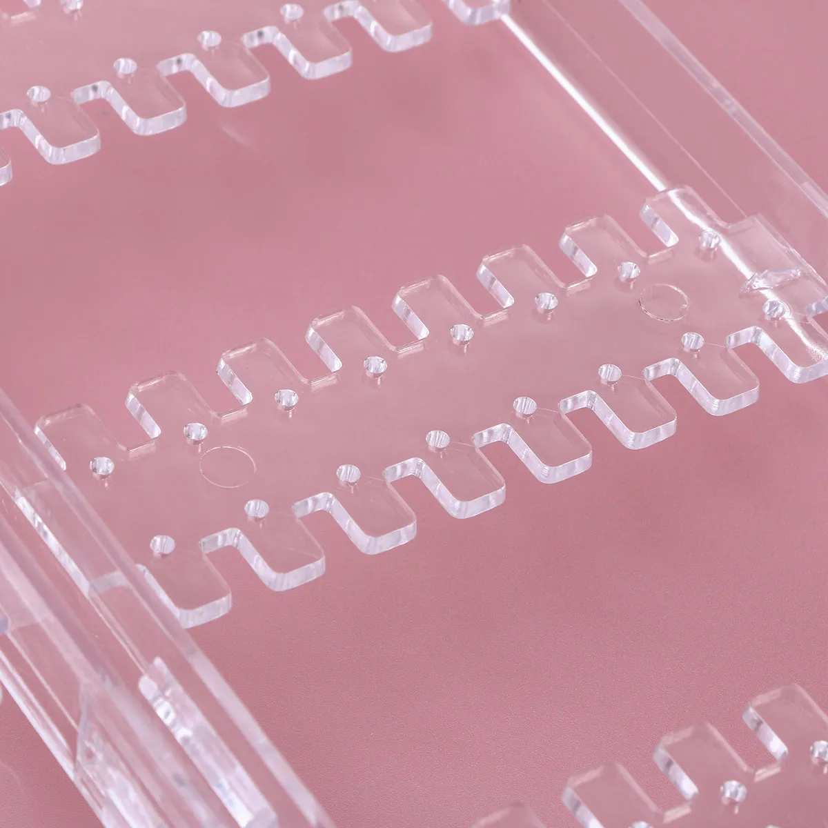 

Plastic Jewelry Organizer Stand Transparent Foldable Door Design 120-Hole Necklace Ring Bracelet Earring Display Organizer