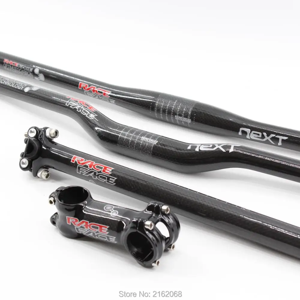 Brand New Next Mountain&Road Bike 3K Full Carbon Fibre Bicycle Handlebar carbon Seatpost Stem 6/17 Angles MTB Sets