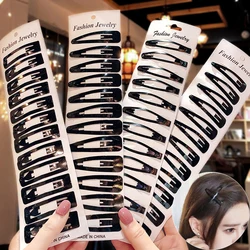 Simples cor preta Metal Hairgrip para mulher, cabelo pequeno BB clipes, cocar presilhas, Bobby Pin, acessórios para cabelo, 10pcs por lote