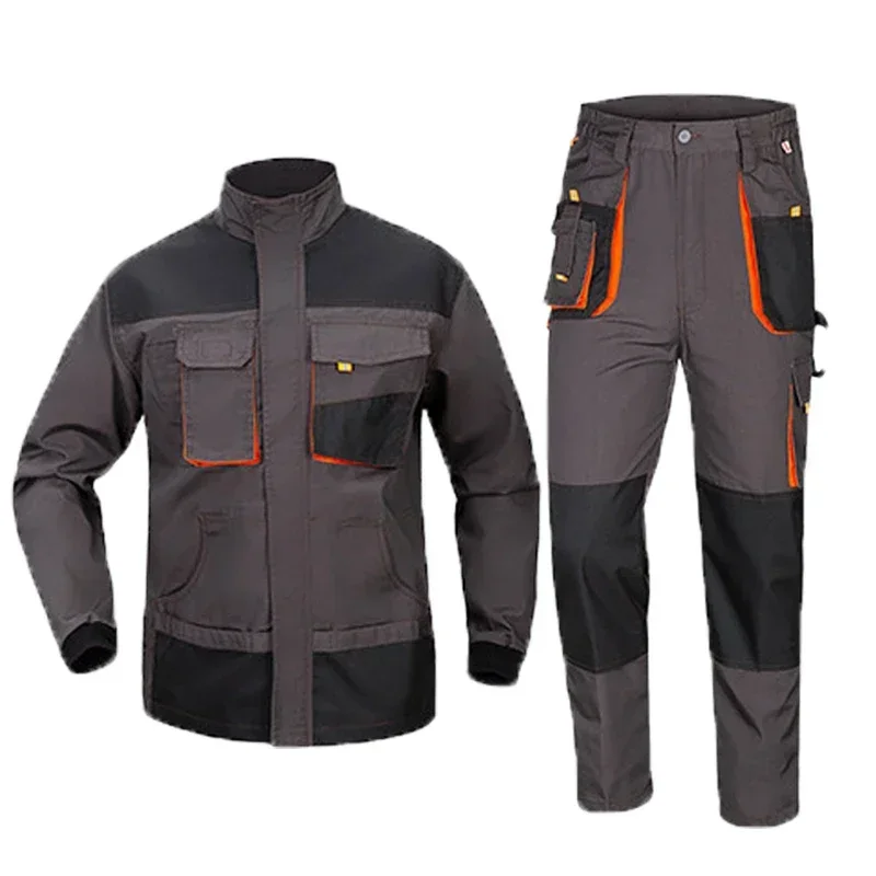 Work Clothing Men Jacket Pants Suit Wear-resistant Factory Labor Uniforms Tooling Auto Repair Work Coveralls Workshop Workwear