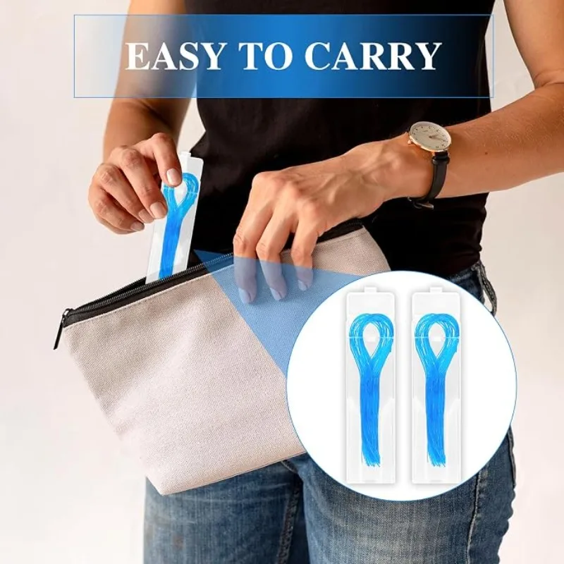 50pcs Floss Threaders, Deep Cleaning Dental Floss Threaders for Braces, Bridges, And Implants Multifunctional Floss Aids