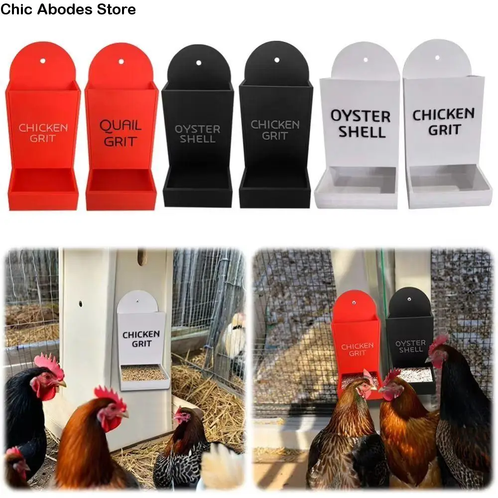 

Hanging Chicken Feeder Trough Wide Mouth Creative Gravity Poultry Feeder Home Decor Precision Coop Feeding Station