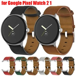 Genuine Leather Strap for Google Pixel Watch 2 1 Band No Gaps Real Leather Bracelet for Men Women Google Pixel Watch Watchband