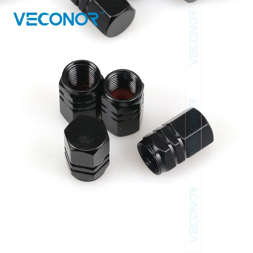 Veconor 48PCS Universal Aluminum Hexgon Style Auto Car Tyre Valve Caps Motorcycle Bicycle Wheel