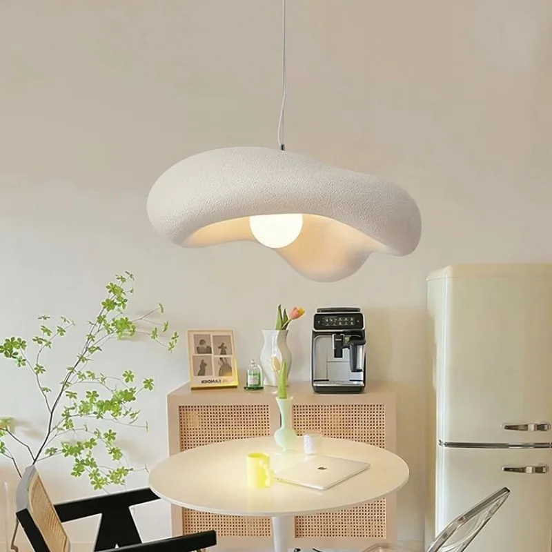 

2023 Dining Room Wabi Sabi G9 Led Pendant Lights New Creamy Style Suspend Lamp Bar Lustre Droplight Home Decor Hang Lamp Fixture