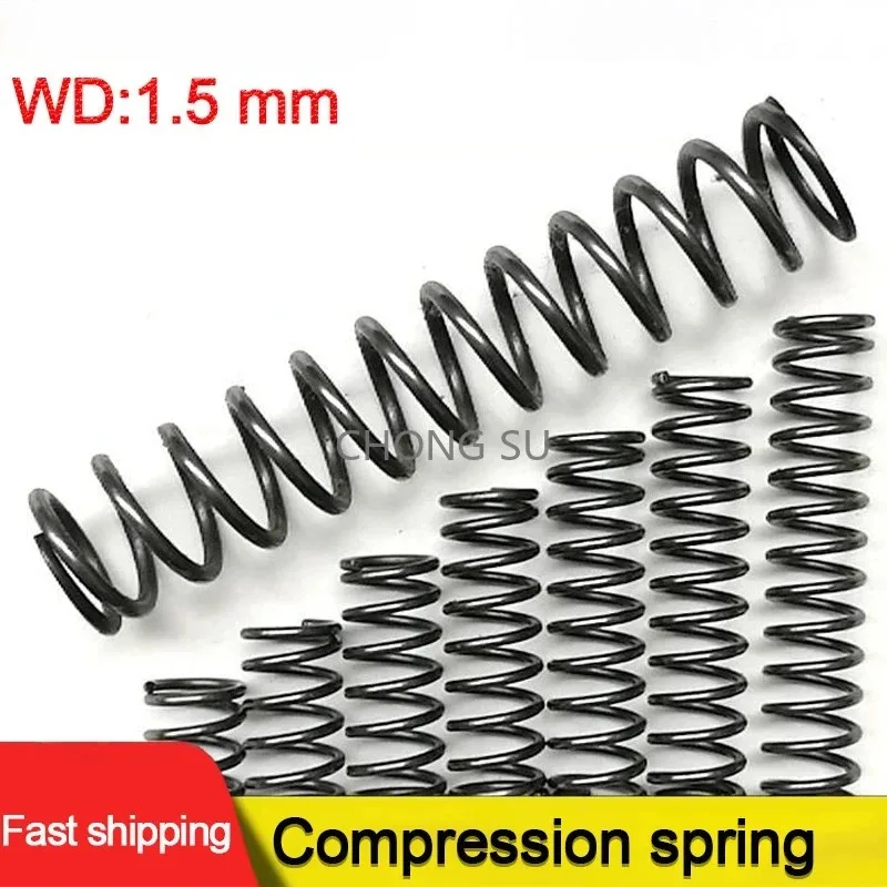 

5Pcs/Lot Customize 1.5mm 65MN Steel Micro Small Compression Spring OD 21/22/23/24/25/26/27/28/29mm Length: 10mm-100mm