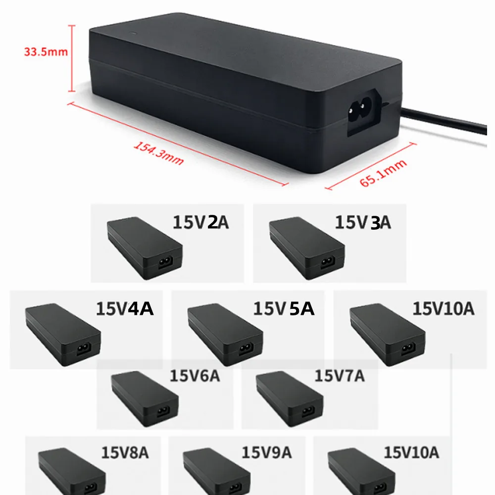 Universal Power Adapter ACDC Adapte 15V2A 15v 3A 4A 5A 6A 7A 8A 9A 10A Switch Power Supply Adaptor Current Source Converter Main