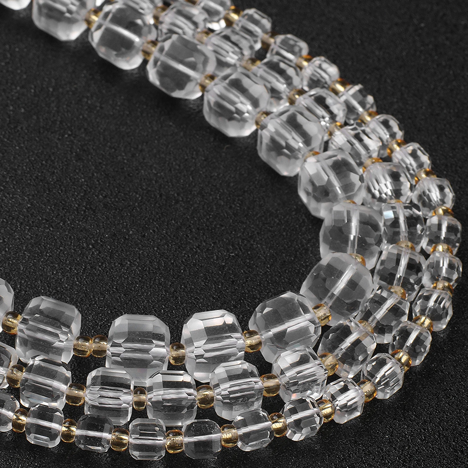 AAA Facettierte weiße Quarzperlen, modische quadratische Würfelperlen für Schmuckherstellung, DIY-Armband, Ohrringe, Perlenzubehör